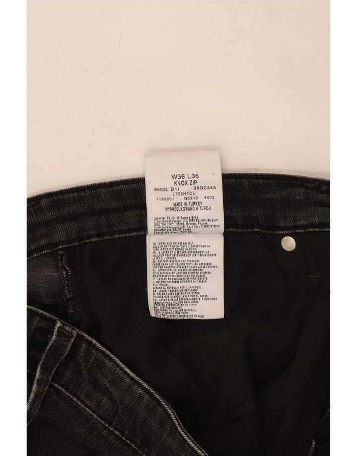 Lee Mens Knox Straight Jeans W36 L30 Μαύρο βαμβακερό