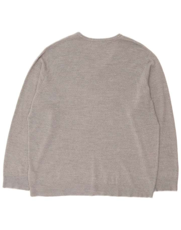 Ανδρικό πουλόβερ Marks & Spencer με V λαιμόκοψη 2XL Γκρι Ακρυλικό