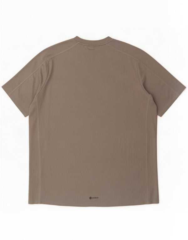 Adidas Ανδρικό T-Shirt Aeroready Regular Fit Top 2XL Grey Polyester