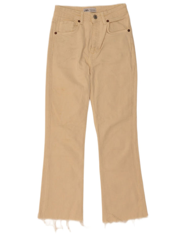 Zara Γυναικείο Τζιν μποτάκι EU 34 2XS W24 L27 Μπεζ