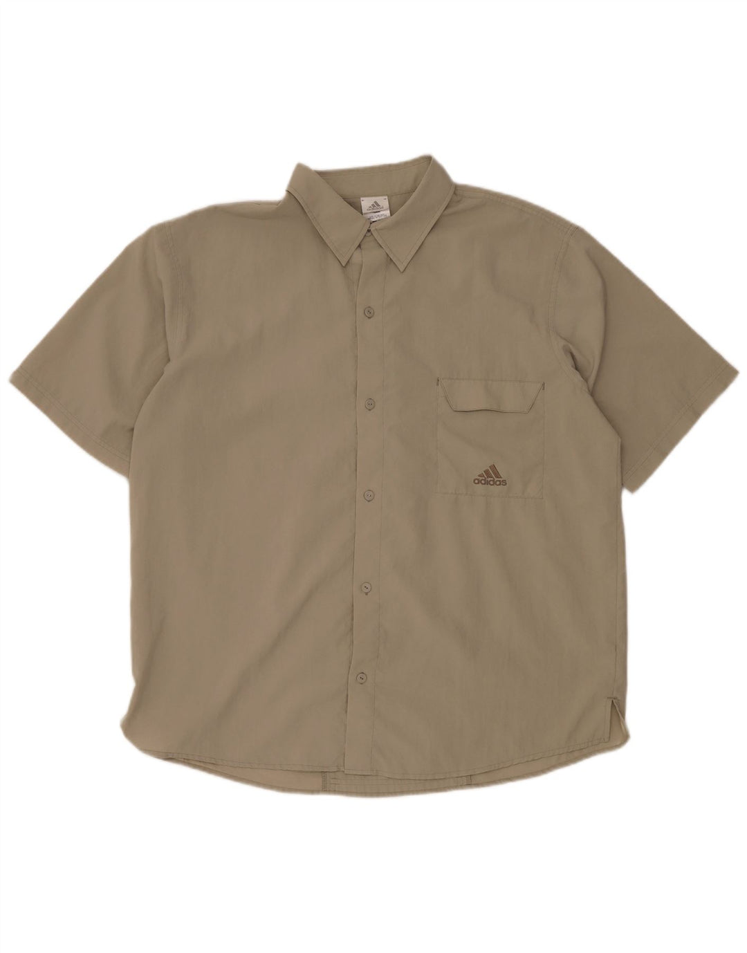 Ανδρικό κοντομάνικο μπλουζάκι ADIDAS UK 46/48 XL Μπεζ πολυεστέρας