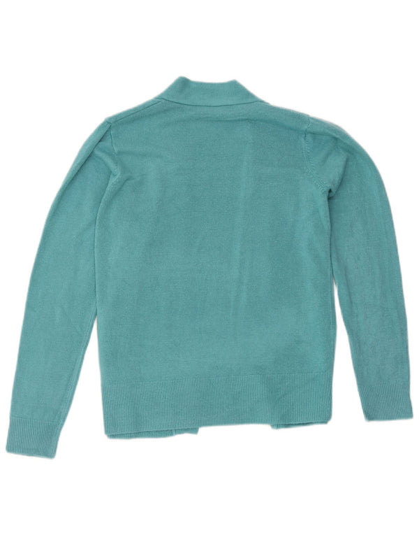 Marks & Spencer Γυναικείο ανοιχτό πουλόβερ ζακέτα UK 10 Small Turquoise Acrylic