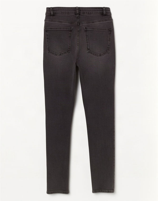 MINT VELVET Γυναικείο Skinny Jeans UK 12 Medium W30 L28 Γκρι βαμβακερό