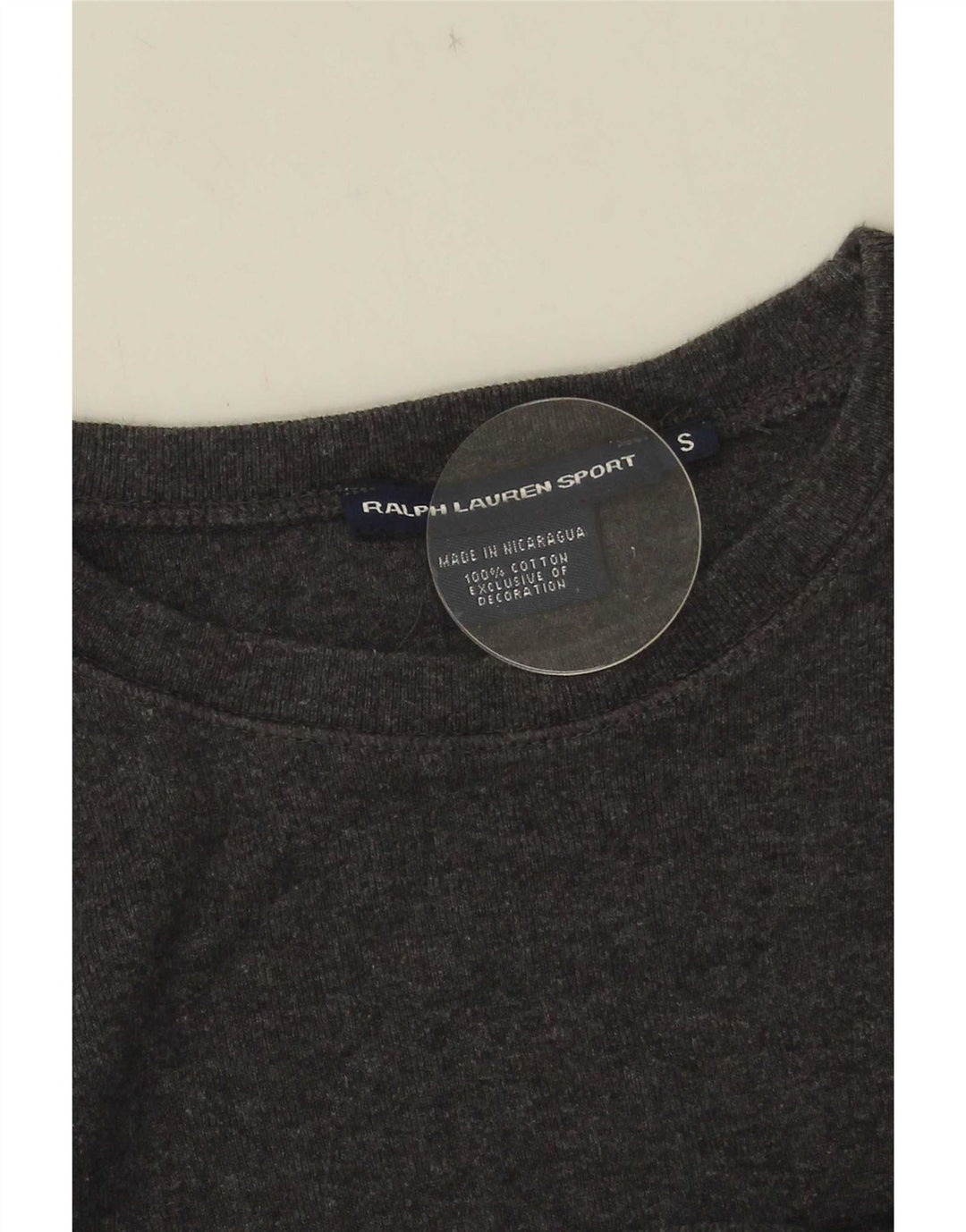 Γυναικείο τοπ Ralph Lauren μακρυμάνικο UK 10 Small γκρι βαμβακερό