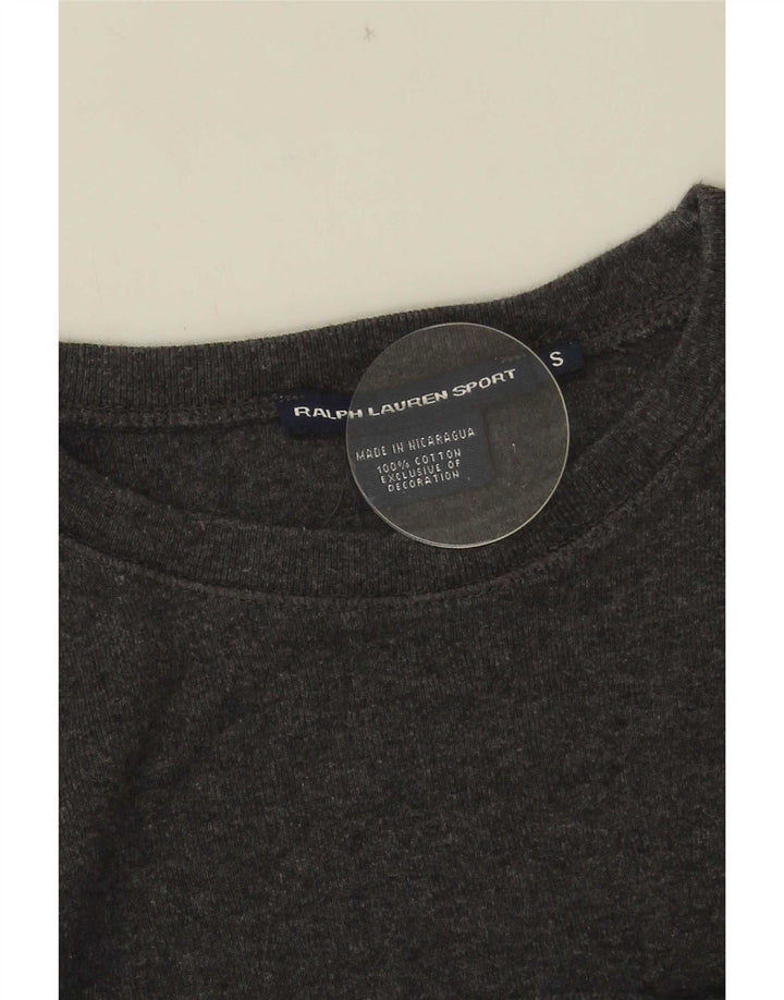 Γυναικείο τοπ Ralph Lauren μακρυμάνικο UK 10 Small γκρι βαμβακερό