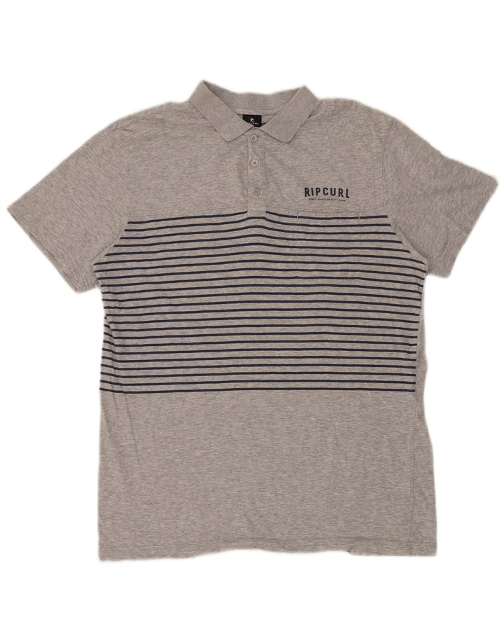Rip Curl Ανδρικό πουκάμισο Polo Relaxed Fit μεγάλο γκρι ριγέ