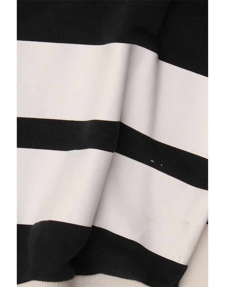 ADIDAS Γυναικεία γραφική μπλούζα μεγάλου μεγέθους Jumper UK 6 XS Μαύρο ριγέ