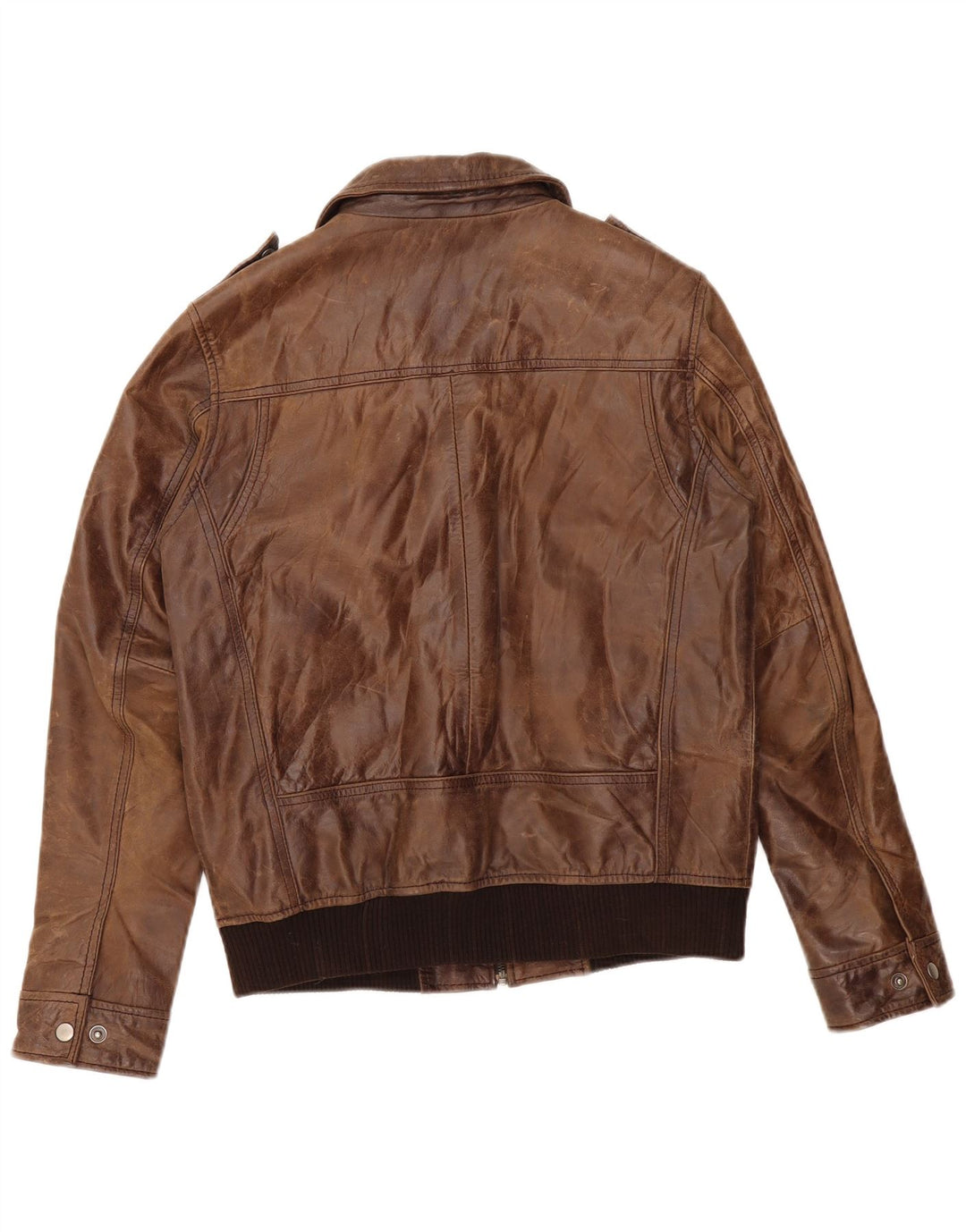 Ανδρικό δερμάτινο μπουφάν CELIO Military Bomber UK 38 Medium Brown