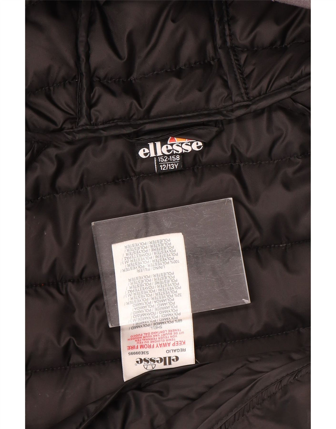 Μπουφάν Ellesse Boys με κουκούλα με επένδυση 12-13 ετών γκρι πολυαμίδιο