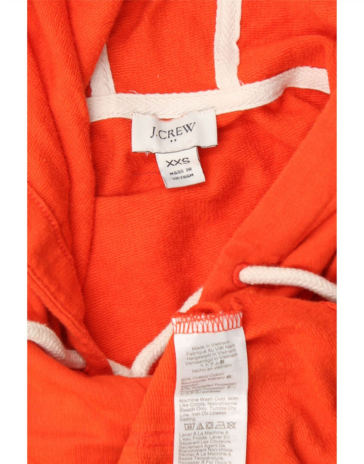 J. CREW Γυναικείο Hoodie Jumper UK 2 2XS Πορτοκαλί βαμβακερό