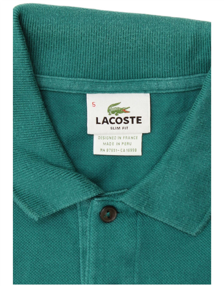 LACOSTE Ανδρικό πουκάμισο Polo Slim Fit Μέγεθος 5 Μεγάλο πράσινο βαμβακερό