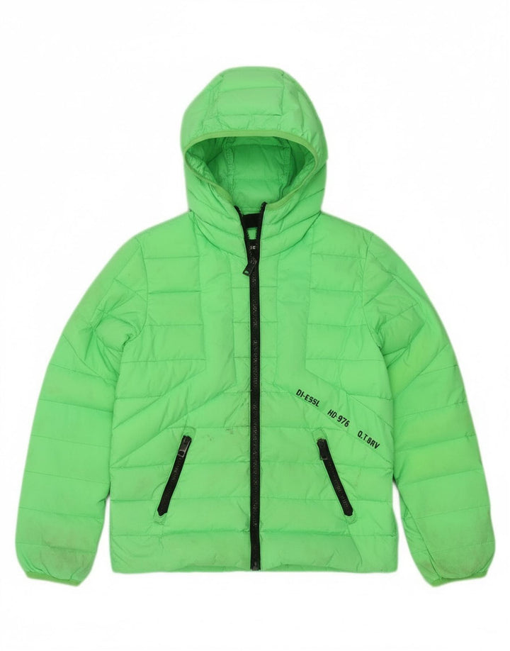 Μπουφάν Diesel Boys Hooded Gadded Jacket 10-11 Years Green Nylon