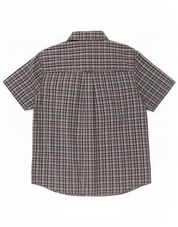 Chaps Mens Easy Care κοντομάνικο πουκάμισο μεγάλο πολύχρωμο βαμβακερό Gingham