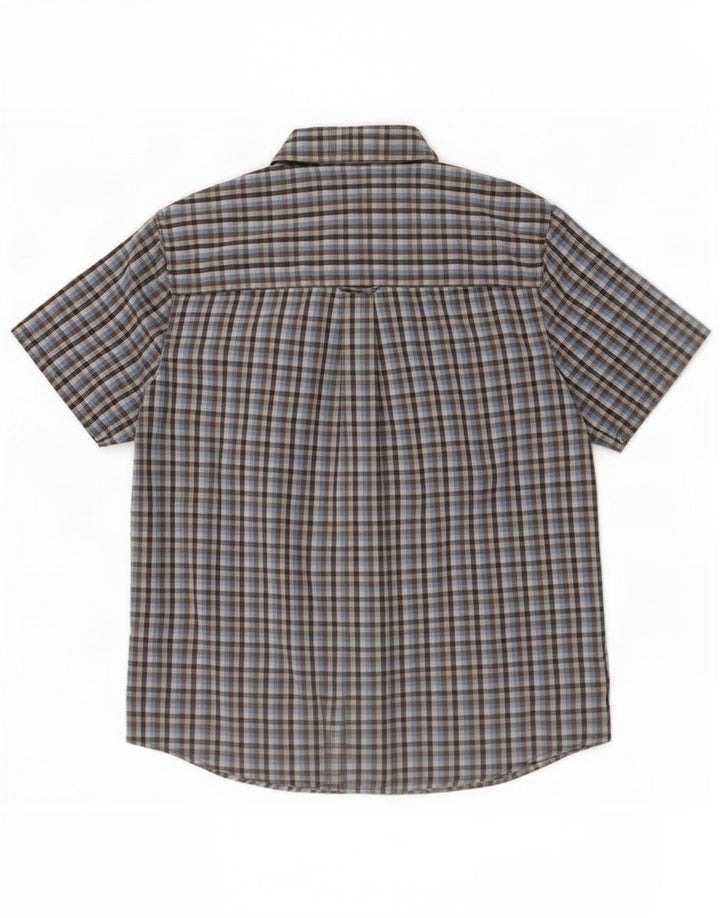 Chaps Mens Easy Care κοντομάνικο πουκάμισο μεγάλο πολύχρωμο βαμβακερό Gingham