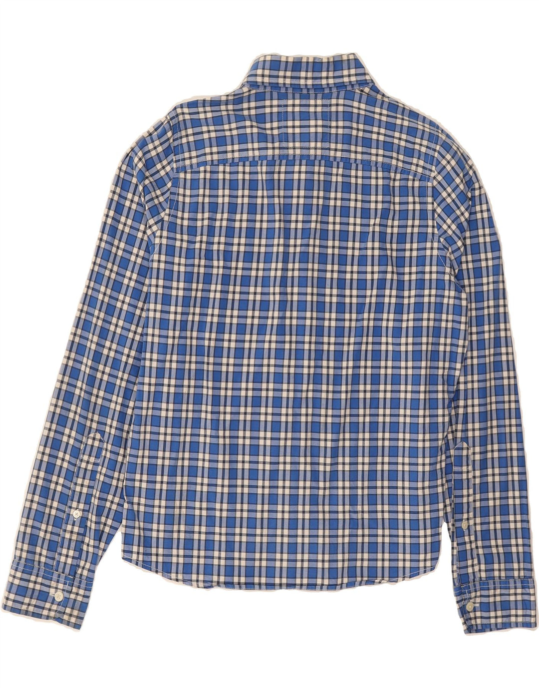 HOLLISTER Mens Shirt Small Blue Check Cotton Vintage Hollister and Second-Hand Hollister from Messina Hembry 