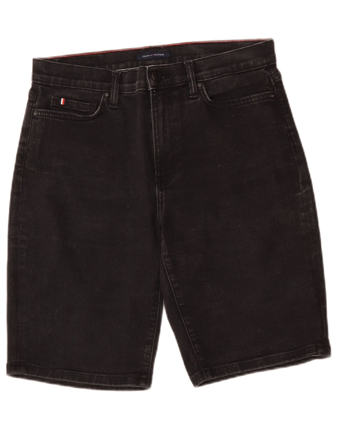 Tommy Hilfiger Γυναικείο Bermuda Slim τζιν σορτς W29 μεσαίο μαύρο βαμβακερό