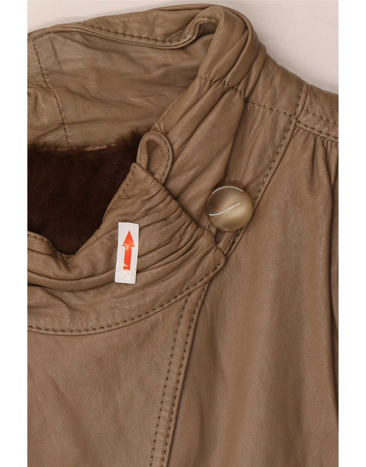 Vintage Γυναικείο Shearling Jacket UK 14 Medium Khaki