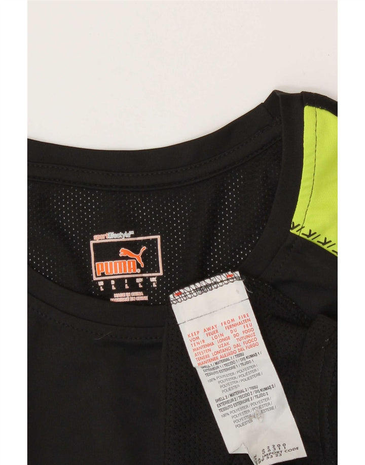 Ανδρικό γραφικό μπλουζάκι Puma Top Large Black Colourblock Πολυεστέρας