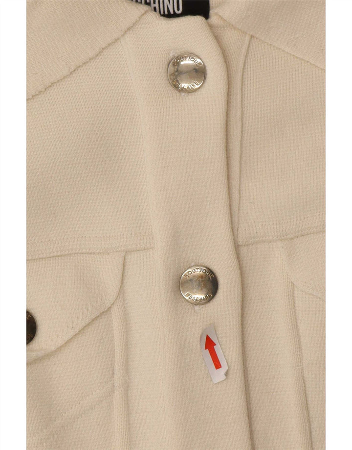 Γυναικεία ζακέτα Moschino UK 8 Small Off White Wool