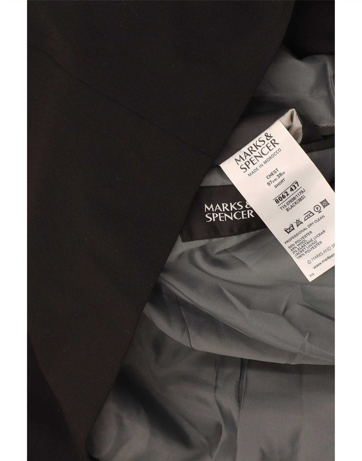 Marks & Spencer Ανδρικό κοντό σακάκι 3 κουμπιών UK 38 Medium Black