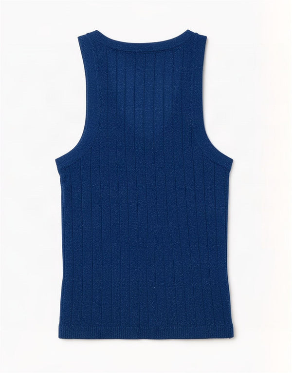 Zara Γυναικείο Γιλέκο Τοπ UK 4 XS Μπλε βισκόζη