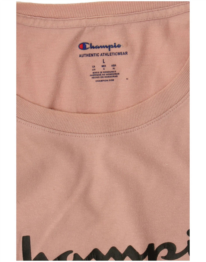 Ανδρικό γραφικό T-Shirt Champion Top Large Pink