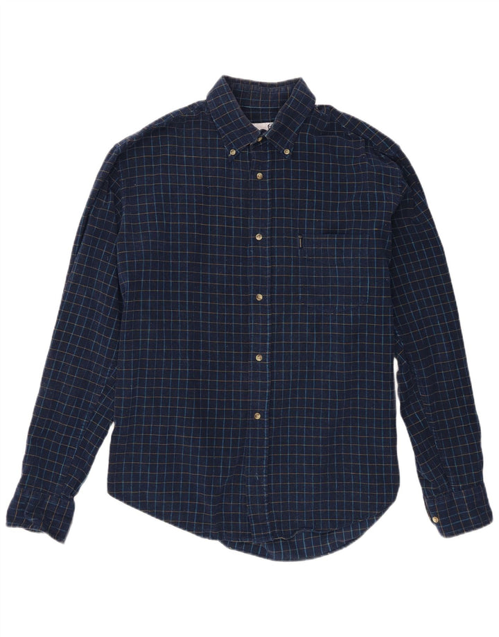 Ανδρικό πουκάμισο Sergio Tacchini Μεγάλο Navy Blue Check Cotton