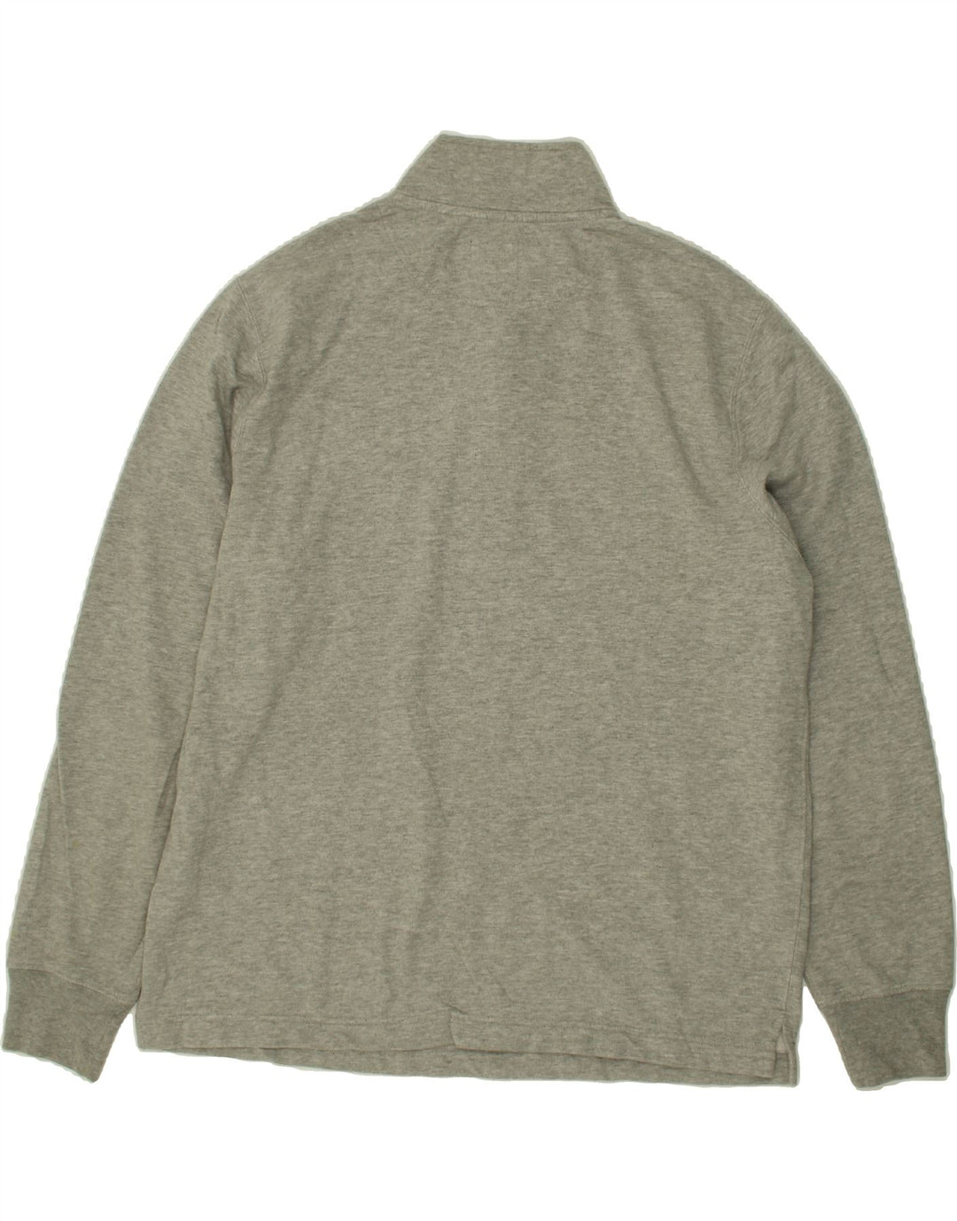 J. CREW Mens New York Button Neck Sweatshirt Jumper Large Grey Cotton Vintage J. Crew and Second-Hand J. Crew from Messina Hembry 