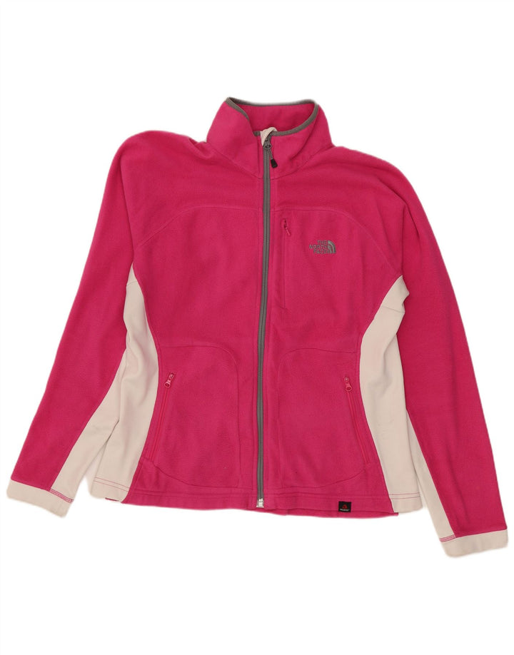 The North Face Γυναικείο Fleece Jacket UK 16 Large Pink Colourblock Polyester