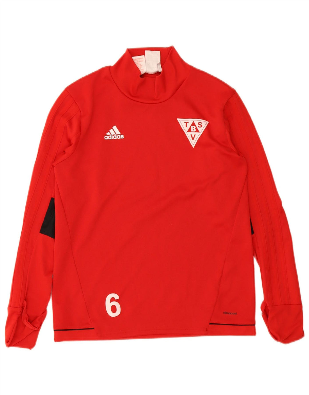 Adidas Boys Climacool Graphic Top Μακρύ μανίκι 11-12 ετών Κόκκινο Colourblock
