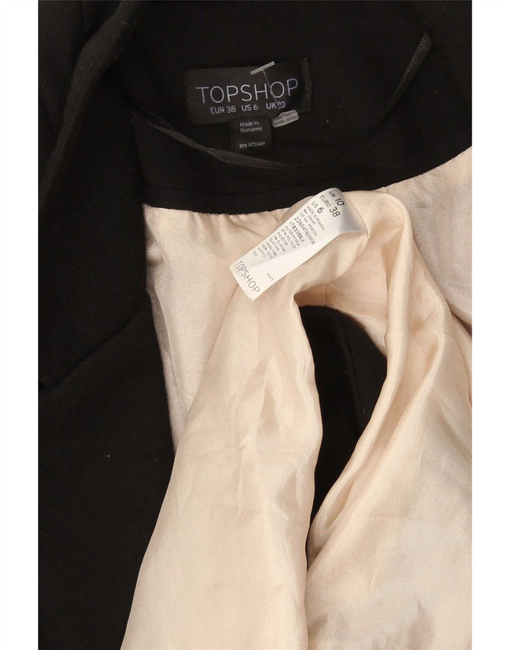 Topshop Γυναικείο Open Blazer Jacket UK 10 Small Black Polyester