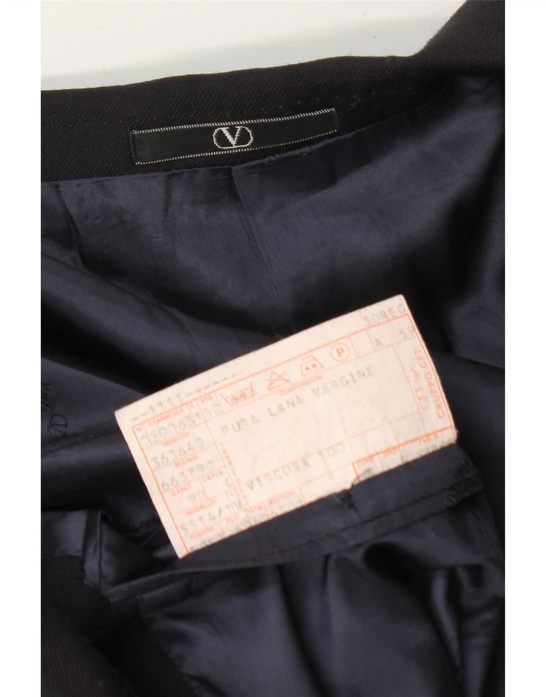 Valentino Ανδρικό σακάκι σακάκι με 2 κουμπιά IT 50 Large Navy Blue Wool