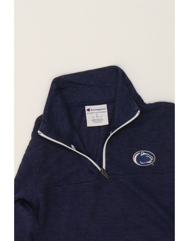 CHAMPION Mens Zip Neck Pullover Tracksuit Top Small Navy Blue Cotton Vintage Champion and Second-Hand Champion from Messina Hembry 