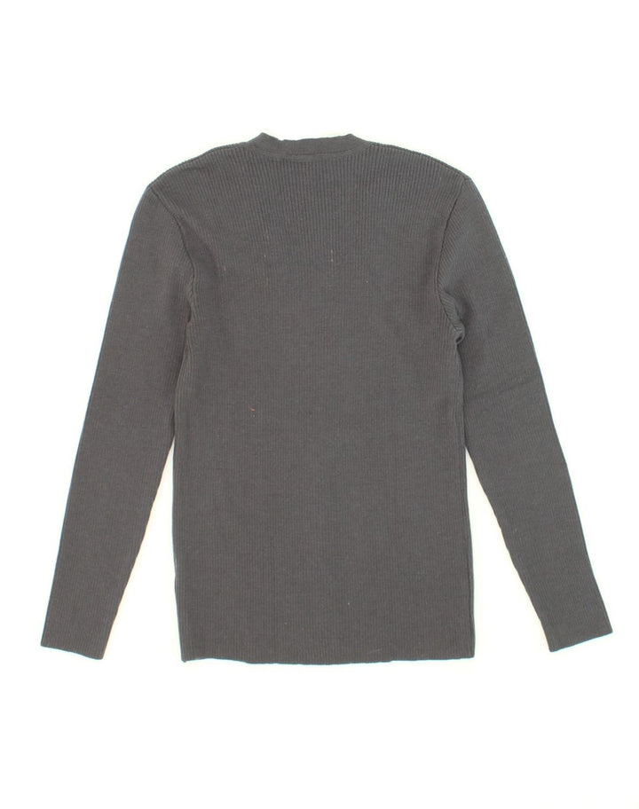 MARINA BABINI Womens Cardigan Sweater UK 8 Small Grey Merino Wool | Vintage Marina Babini | Thrift | Second-Hand Marina Babini | Used Clothing | Messina Hembry 