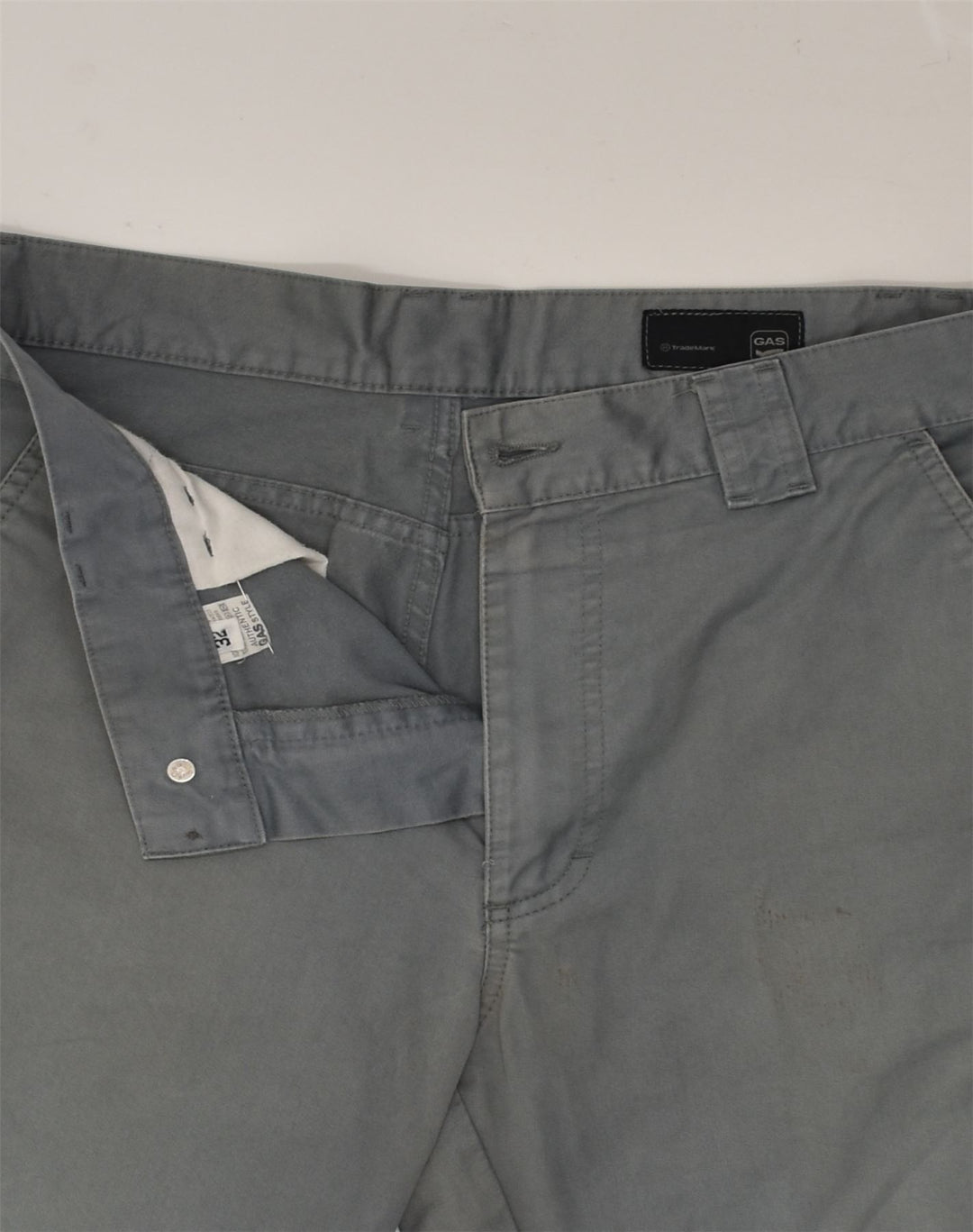 GAS Mens Tapered Chino Trousers W32 L26 Grey Cotton | Vintage Gas | Thrift | Second-Hand Gas | Used Clothing | Messina Hembry 