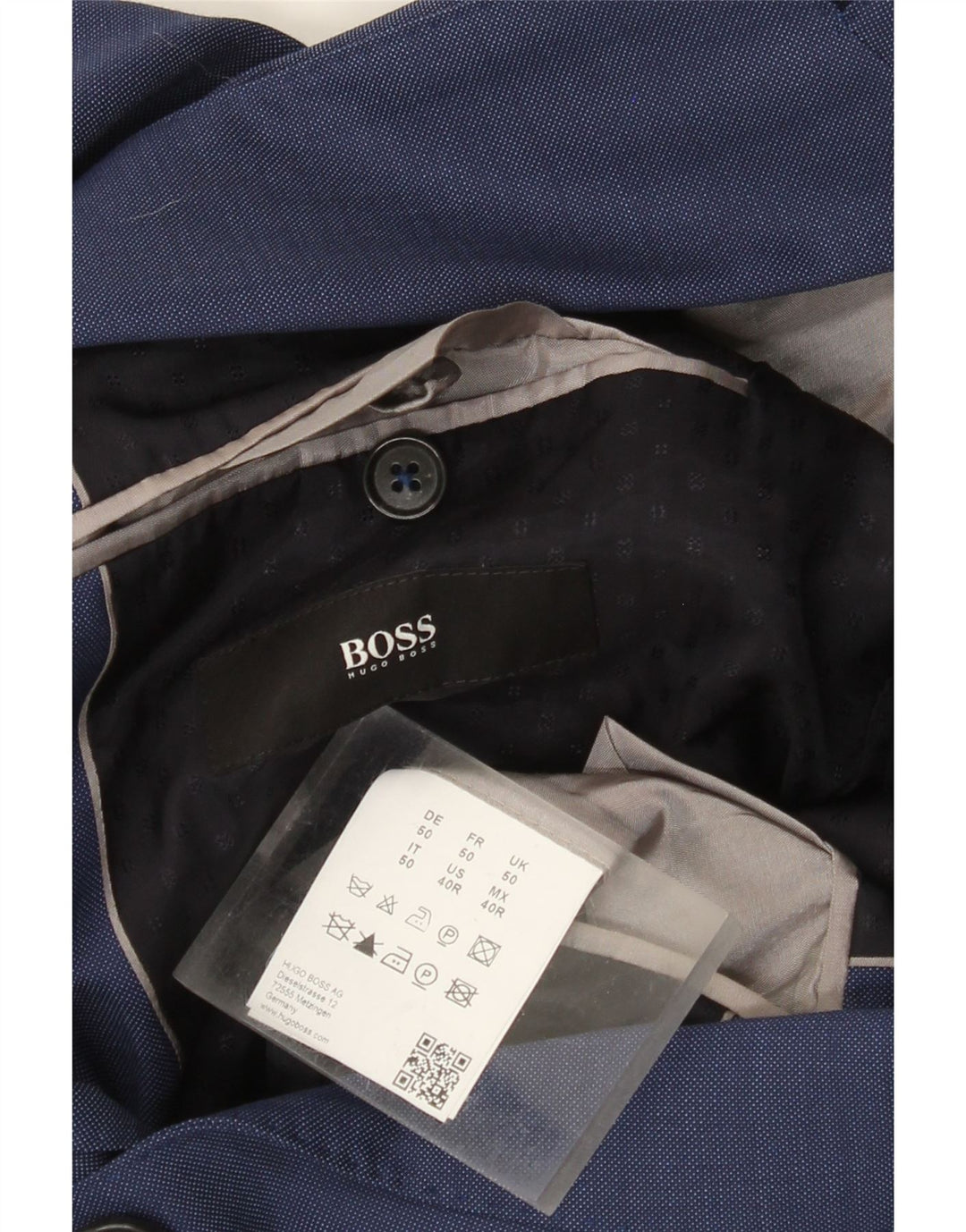 HUGO BOSS Ανδρικό μπουφάν σακάκι με 2 κουμπιά EU 50 Large Blue Wool