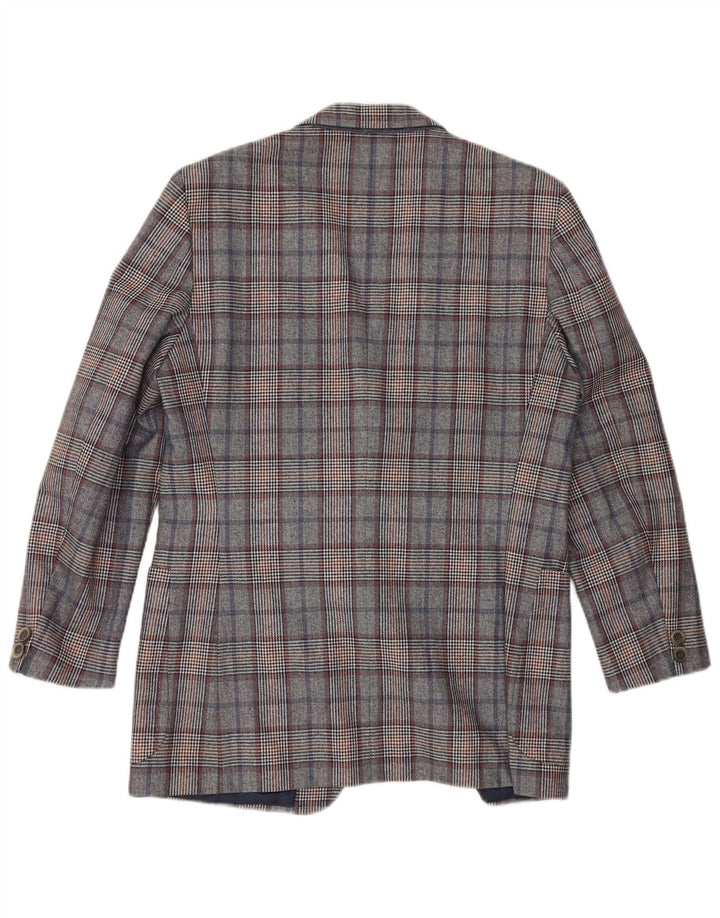 Quantas Γυναικείο σακάκι Longline Blazer UK 14 Medium Blue Houndstooth