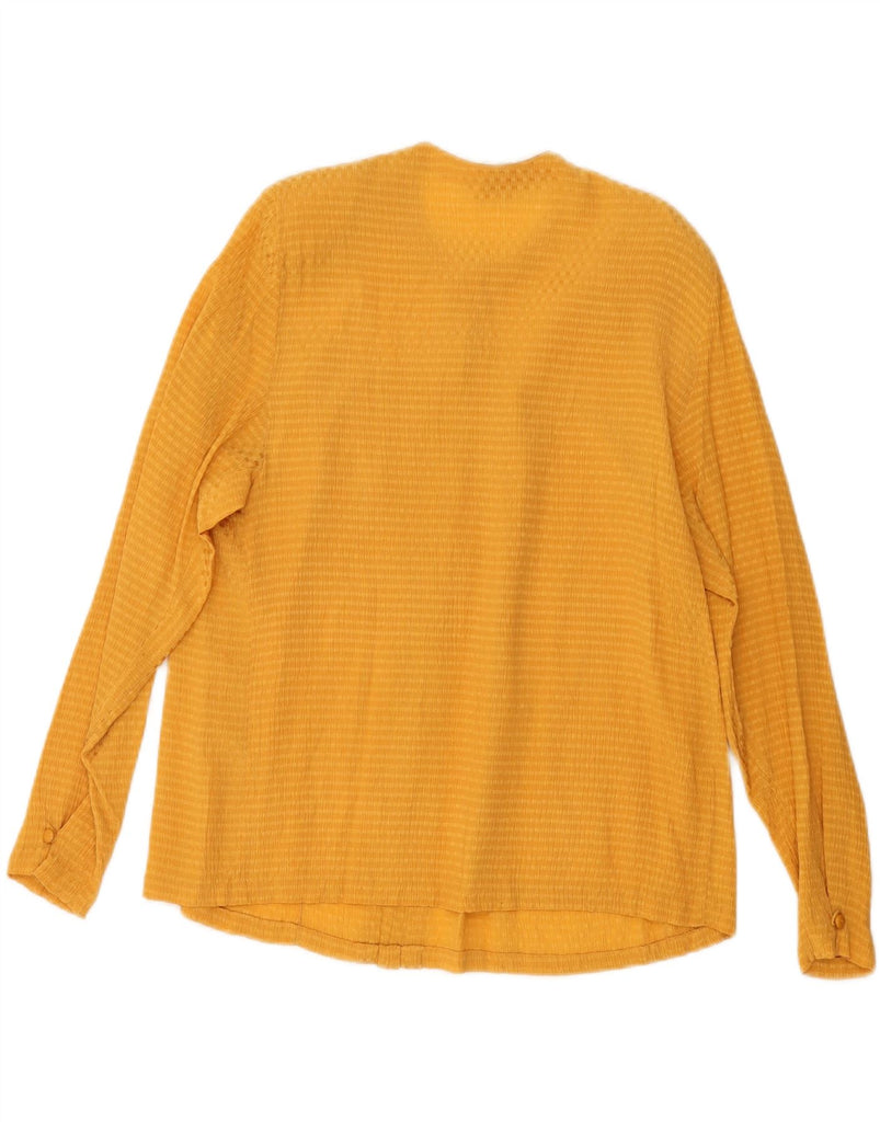 SALVATORE FERRAGAMO Womens Blouse Top IT 42 Medium Yellow Striped Vintage Salvatore Ferragamo and Second-Hand Salvatore Ferragamo from Messina Hembry 