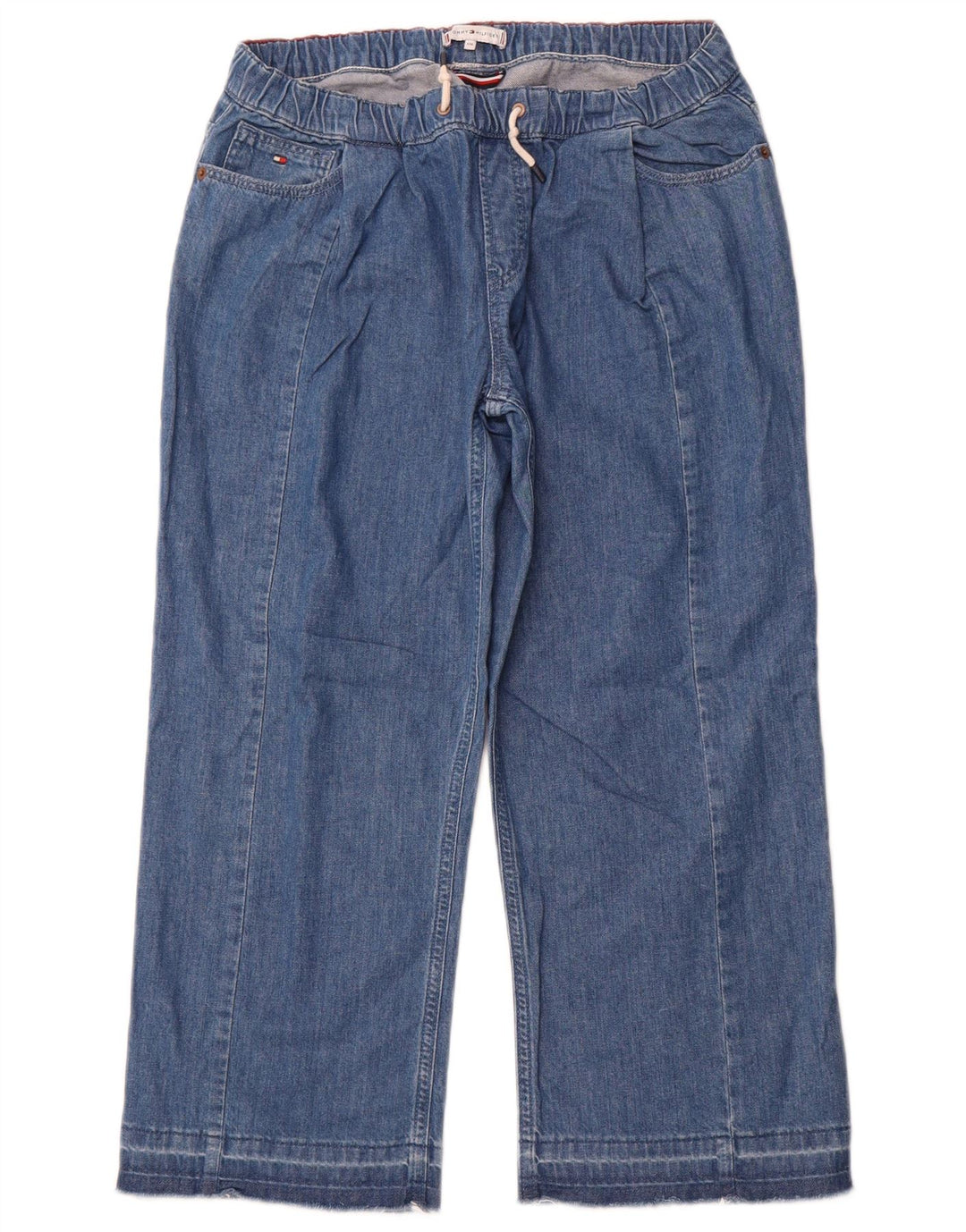 TOMMY HILFIGER Κοριτσίστικα τζιν Capri Wide Leg 15-16 ετών W28 L23 Μπλε βαμβακερό