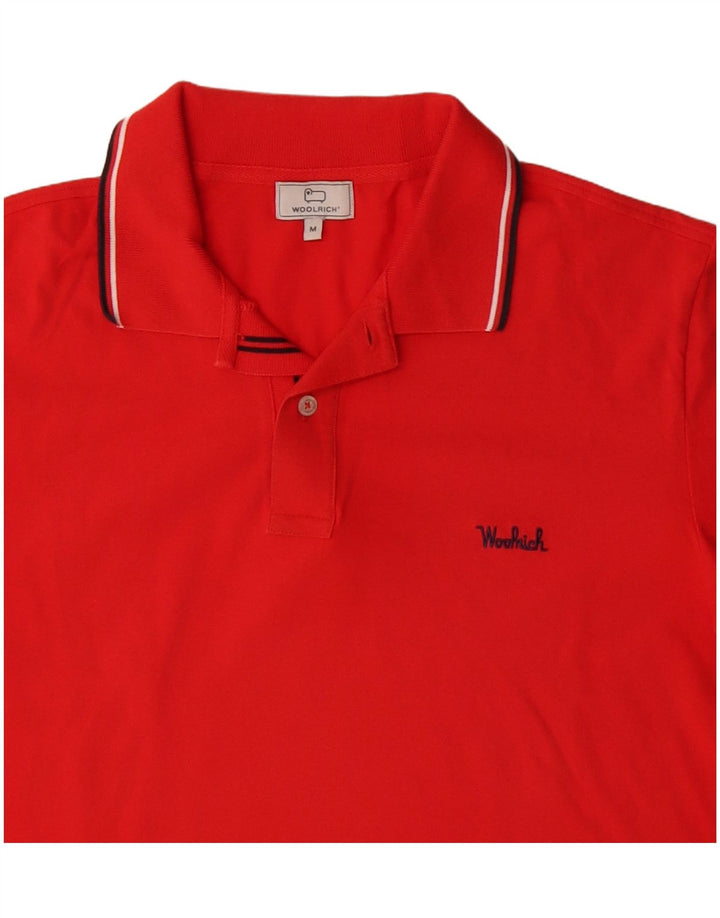 Ανδρικό πουκάμισο πόλο WOOLRICH Μεσαίο κόκκινο βαμβακερό