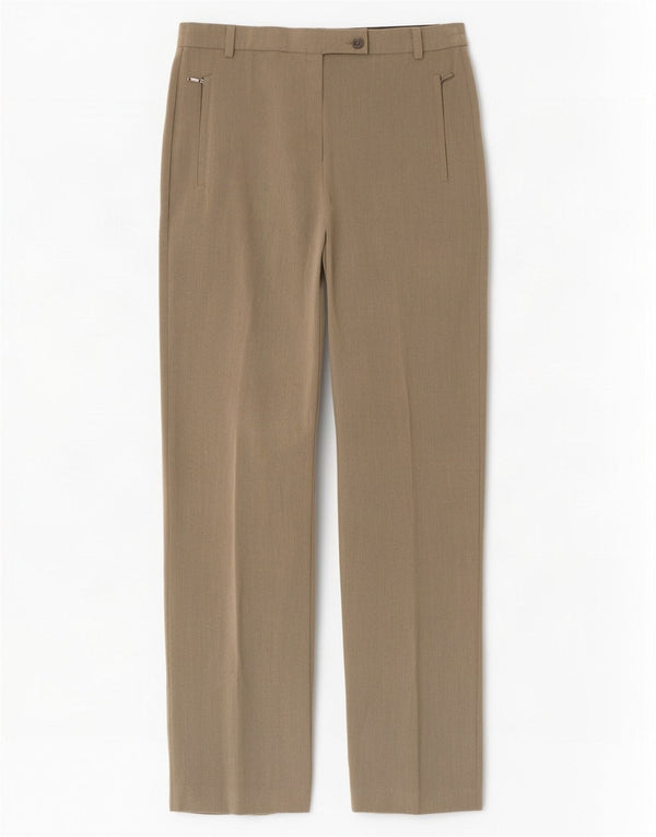 Marks & Spencer Γυναικείο ίσιο casual παντελόνι UK 10 Small W28 L29 Khaki