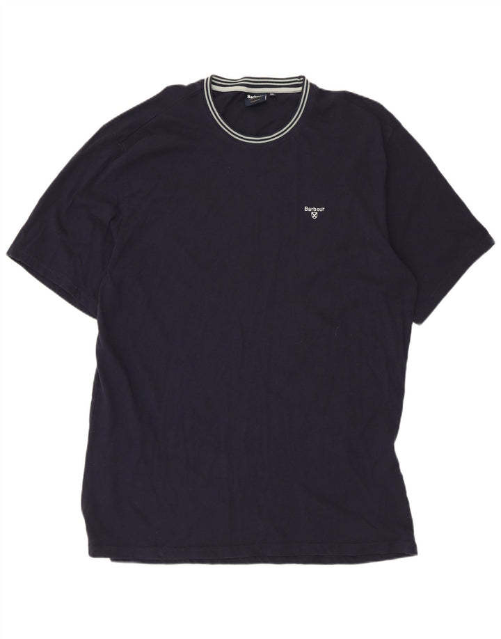 Ανδρικό T-Shirt Barbour Top 2XL Navy Blue Cotton