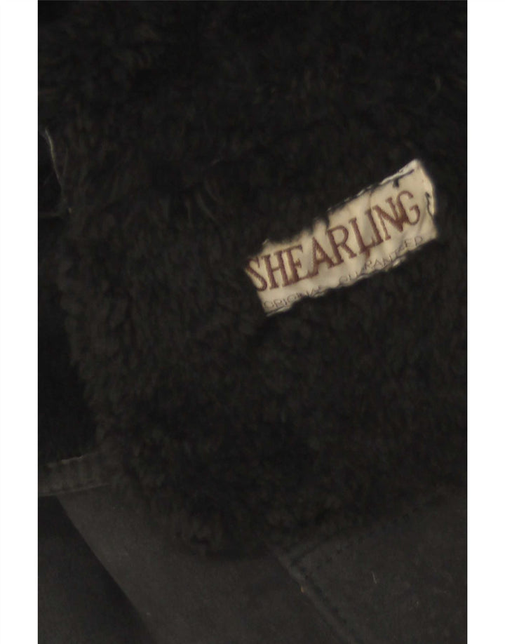 Vintage Γυναικείο Shearling Jacket IT 44 Medium Black Shearling