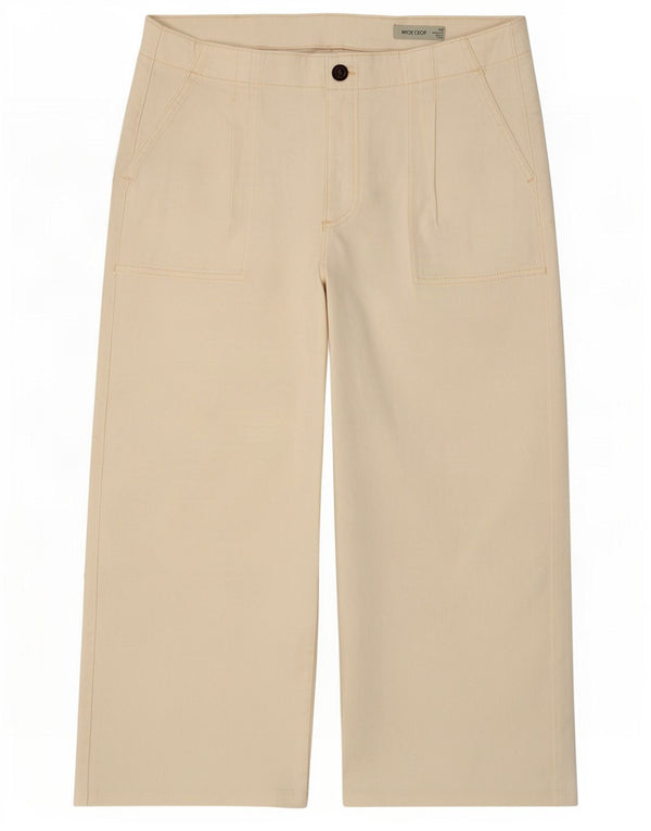Marks & Spencer Γυναικείο Cropped Παντελόνι UK 16 Large W34 L22 Off White