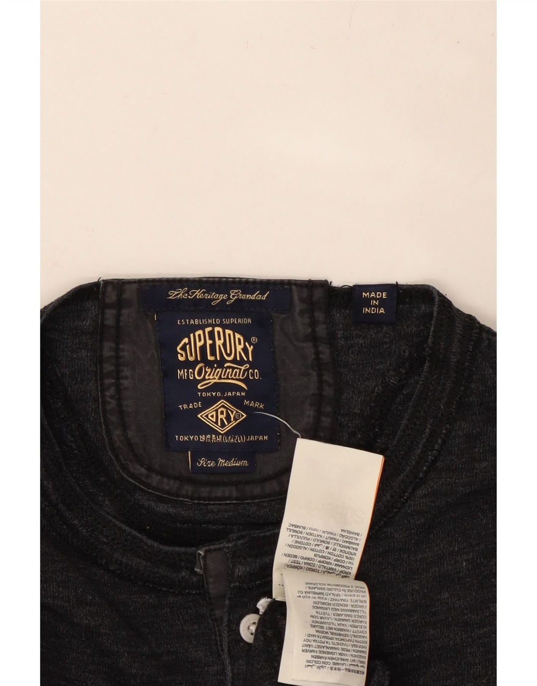 Ανδρικό τοπ SUPERDRY Μακρυμάνικο μεσαίο βαμβακερό γκρι