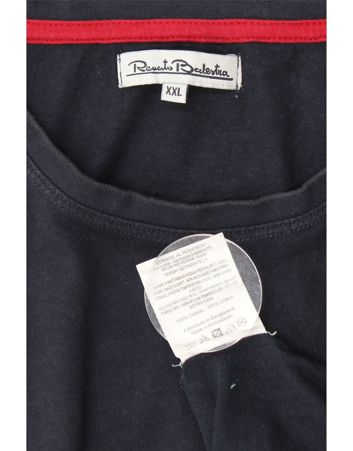 RENATO BALESTRA Γυναικείο T-Shirt Top 2XL Navy Blue Cotton