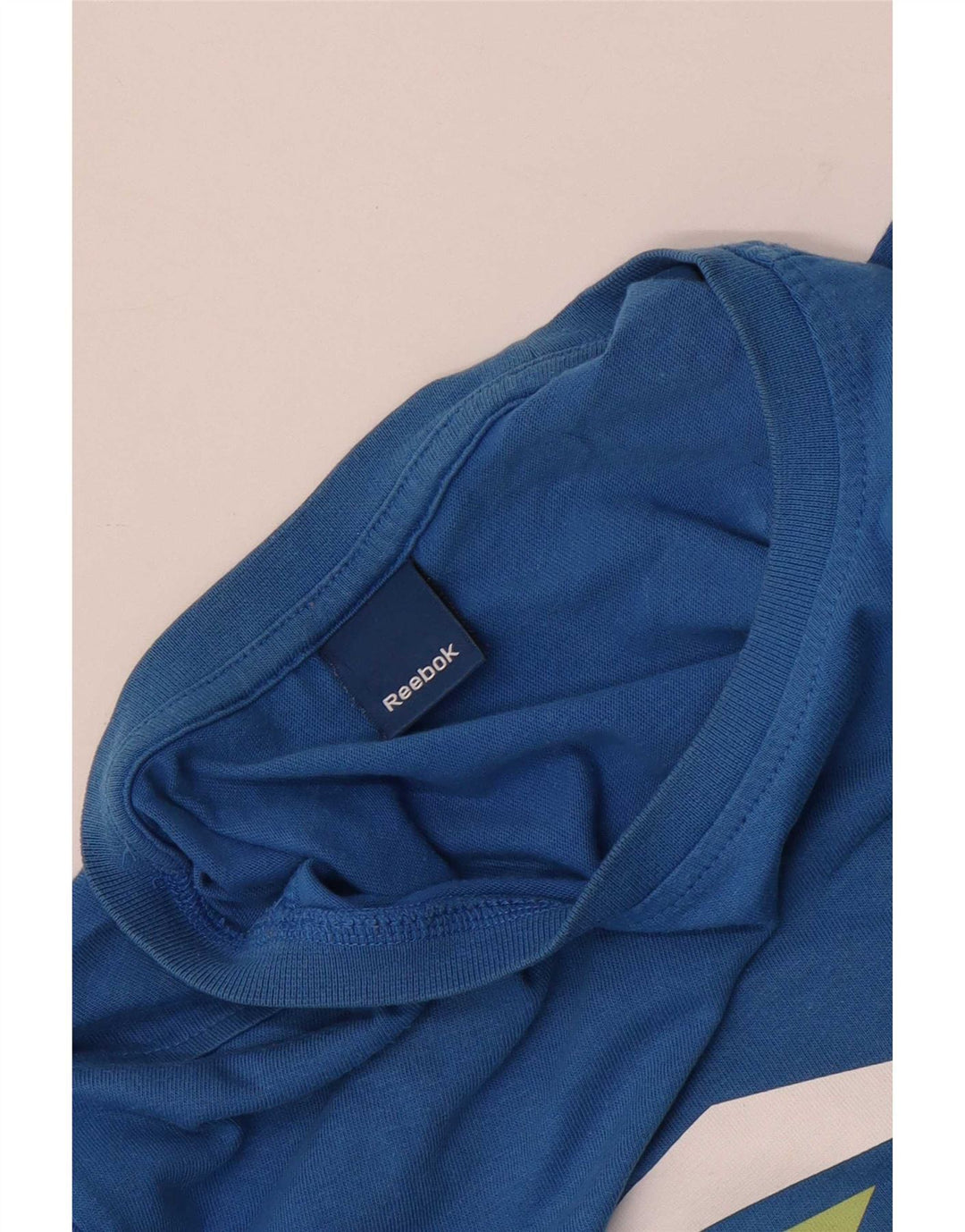 Ανδρικό γραφικό T-Shirt Reebok Top από μεσαίο μπλε βαμβακερό