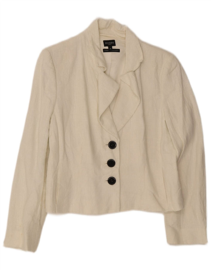 Hobbs Γυναικείο Μπουφάν σακάκι UK 14 Large Off White