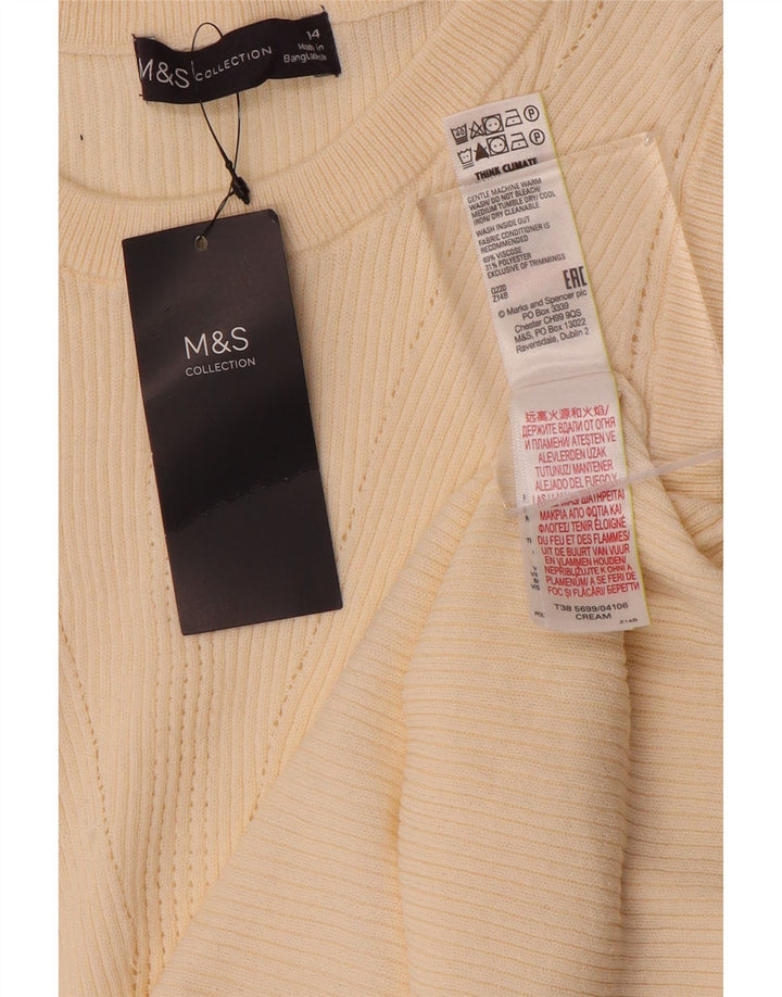 Marks & Spencer Γυναικείο γιλέκο Tank Top UK 14 Βαμβακερό μεσαίο υπόλευκο