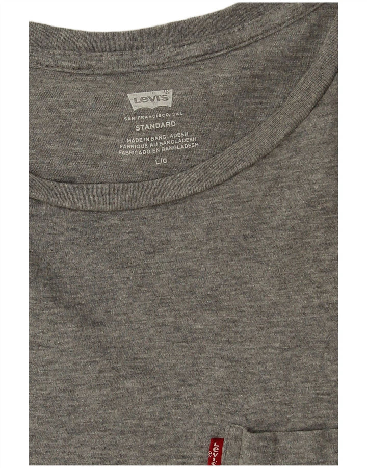 Ανδρικό T-Shirt Levi's Top Large Grey Flecked Cotton